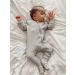 DreamBuy Ribbed Cotton Zip Up Baby Sleepsuits - Unisex Newborn Clothes 0-3 Months, Dove Grey - Buy Online on GoSupps.com