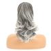 MICMART 14 Curly Synthetic Clip Ponytail Extension in Natural Black Tip Gray - 14 Inch - Ideal Hairpiece for Women and Girls - Buy Online on GoSupps.com