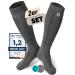Core Gorimo-2 pairs-ski socks made of Merino-Pleasantly warm and super soft-Optimal support for skiing for women and men 43-46 gray