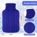 Knitted Hot Water Bottle Cover - 2 Pack - Ideal for Menstrual Cramps & Pain Relief - Royalblue/Grey - 2000 ml - Buy Online on GoSupps.com