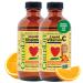 CHILDLIFE ESSENTIALS Liquid Vitamin C - Immune Support Vitamin C Liquid All-Natural Gluten-Free Allergen Free Non-GMO High in Antioxidants - Orange Flavor 4 Fl Oz Bottle (Pack of 2)