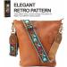 Purse Strap-2"Crazy Horse Leather Wide Shoulder Strap Adjustable Replacement Jacquard Embroidery Crossbody Bag Straps Retro Floral - Buy Online on GoSupps.com