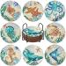 Finphoon Diamond Painting Coasters Kit with Holder  8 Pcs DIY Diamond Painting Ocean Art Coasters Kit  Diamond Painting Art Kits for Adults Kids Blue