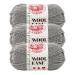 (3 Pack) Lion Brand Yarn Wool-Ease Yarn Grey Heather 3 Pack Grey Heather