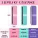GYMB Resistance Band Set - Non Slip Cloth Exercise Bands for Glutes, Thighs & Legs - Includes Training Videos - 3 Levels (Pink, Cyan, Lavender) - For Gym & Home Fitness - Buy Online on GoSupps.com