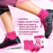 Physix Gear Plantar Fasciitis Support Compression Ankle Socks - Toeless Arch Sleeve for Achilles & Heel Spurs - XXL - Pink - Buy Online on GoSupps.com