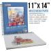 U.S. Art Supply Mixed Media Paper Pad Sketchbook 11x14 2 Pack - 60 Sheets, Spiral-Bound, Acid-Free - Ideal for Artist Sketching, Drawing, Painting - Watercolor, Acrylic, 98lb (160gsm) - Buy Online on GoSupps.com