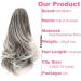 MICMART 14 Curly Synthetic Clip Ponytail Extension in Natural Black Tip Gray - 14 Inch - Ideal Hairpiece for Women and Girls - Buy Online on GoSupps.com