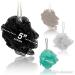 Brookstone BK1699 4 Pack Soft Shower Loofah Sponge for Men and Women - Multi-Colored Gentle Body Scrubber - Buy Online on GoSupps.com