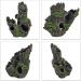 Relaxdays Aquarium Decoration - Tree Trunk Cave Hiding Place | Natural Look 16.5x15.5x11 cm | Black-Green Aquarium Accessory - Buy Online on GoSupps.com