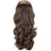 Bombshell Hair Extensions 3/4 Half Head Hair Piece 24 inches Heat Resistant Synthetic Long Curly Thick Wig (M04 DARK BROWN) - Buy Online on GoSupps.com