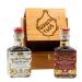 Gift packaging with pouch Wood - DUET RUSTIC with 2 Cubic Balsamic Vinegar of Modena 250 ml