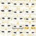 COKTAK 15 Sheets Gold Face Tattoos For Women Girls Kids Shiny Flash Glitter Eye Halloween Face Stickers Jewels Moon Gems Dots Butterfly Star Fake Freckle Metallic Temporary Tattoo Adults Makeup Party
