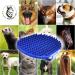 2-in-1 Rubber Dog Grooming Brush for Dogs and Cats - Blue | Short & Long Hair | Shedding & Bath Brush - Buy Online on GoSupps.com