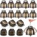 Zhengmy 16 Pcs Cow Bells Bass Bells with Spring Hooks Cow Horse Sheep Grazing Copper Bells Cattle Goat Farm Loud Bronze Bell Iron Bells Noisemaker Call Bells for Craft Decor Hanging