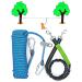 ZENGSUSU Dog Tie Out Cable for Camping 75ft Dog Runner Cable with 4ft Bungee Binding Dog Lead Line Holds up to 300 lbs for Yard and Park 75ft-10mm