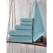BAGNO MILANO Turkish Bath Towels Set Soft Plush Jacquard Luxury Aqua Green Towel Set (2 Piece) | Quick Dry Bath Towels - Buy Online on GoSupps.com