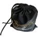 LIL'FOX Drawstring Gymnastics Small Grip Bag | Lightweight 26x20cm Bag for Personal Equipment | Shiny Foil Rhinestones Black/Gold - Buy Online on GoSupps.com
