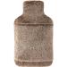 Premium Faux Fur Hot Water Bottle 2L for Menstrual Cramps & Pain Relief - Hot/Cold Therapy, Hand Pocket Design - Khaki - Buy Online on GoSupps.com