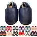 MiniFeet Premium Soft Leather Baby Shoes - BUY 4 PAIRS & GET 1 OF THEM FOR FREE ! - Toddler Shoes - 0-6 Months to 4-5 Years 12-18 Months Plain Navy