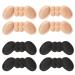 Macood Heel Cushions Pads  4 Pairs Heel Grips Liner Inserts for Men Women  Self-Adhesive Filler for Loose Shoe  Foot Care Protectors to Prevent Heel Slipping  Blisters  Rubbing (Black  Beige)