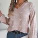 Trisar Women's Pink Knitted Sweater - Dropped Shoulders | Stylish Work & Date Wear - Size L - Buy Online on GoSupps.com