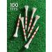 Champ 2-3/4 Stripe Golf Tee 100 Count - White/Red FLYtee - Buy Now - Buy Online on GoSupps.com