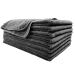 POLYTE Professional Quick Dry Lint Free Microfiber Hair Drying Salon Towel 16 x 29 in 8 Pack (Dark Gray)