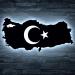 Turkey Night Light - LED Turkish Coat of Arms Emblem | Star & Crescent Moon MDF Decoration Gift for Friends' Birthdays - Buy Online on GoSupps.com