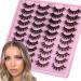 20 Pairs Natural Wispy Cat Eye False Eyelashes - Faux Mink Extensions (Style 1) - Buy Online on GoSupps.com