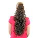 WIG ME UP - T-10-6 hairpiece ponytail braid with butterfly clip brown approx. 65cm voluminous curls extension