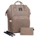 Pomelo Best Baby diaper backpack Stylish diaper bag Backpack with diaper pad multifunctional water -repellent large capacity backpack for on the way light brown on the way