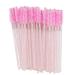 Profico 50 pieces of eyelash brushes disposable eyelashes brush eyelash brush set mascara brush mascara applianator eyelash brush for eyelash extensions glitter pink