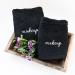 Plush Zero Twist Supima Cotton Makeup Towels by Laguna Beach Textile Co. - Pack of 2, 730 GSM, 12x12 - Black (Makeup Text) - Buy Online on GoSupps.com