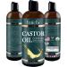 Live Fraiche USDA Organic Cold Pressed Castor Oil (16oz)  100% Pure  Hexane-Free Castor Oil - Moisturizing & Healing  For Dry Skin  Hair Growth - For Skin  Hair Care  Eyelashes - Caster Oil