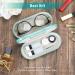 MUF 2-in-1 Portable Contact Lens & Glasses Case with Mirror Tweezers & Solution - Blue-Green 'Touch of Paradise' - Buy Online on GoSupps.com