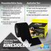 Physix Gear Kinesiology Tape Pro - Waterproof Sports Tape for Pain, Injuries & Pregnancy - 2 Pack Black Tape with E-Guide - Buy Online on GoSupps.com