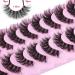 Fake Eyelashes Cat Eye Lashes Wispy Natural Look with Clear Band False Eyelashes that Look Like Extensions Soft Handmade Reusable Faux Mink lashes - Buy Online on GoSupps.com