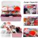 JOYMOMO Hair Bow Holder Organizer - Three-Layer Folding Storage Box for Headbands, Clips, Ties, Scrunchies - Baby Girl Hair Accessories Storage (Pink) - Buy Online on GoSupps.com