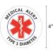 Reflective Diabetes Type 1 Alert Stickers for Wheelchairs, Windows & Car Bumpers - Buy Online on GoSupps.com