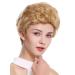 WIG ME UP - B-HH-12-24B Wig women men human hair short wavy fashionable great blonde
