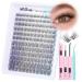Natural Lash Clusters Kit Wispy Lash Extension Kit Cluster Eyelash Extension C Curl Cluster Lashes Kit DIY Eyelash Extension Kit Natural Eyelash Clusters with Lash Bond and Seal by Newcally D-Natural