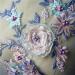 IXUEYU Lace Fabric 3D Flowers Appliques with Beads & Rhinestones - DIY Wedding Decor Dress Patch (Blue + Purple) - Buy Online on GoSupps.com