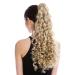 WIG ME UP - 9563B-V-22 hairpiece braid ponytail long voluminous heavily curled curly light blonde champagne 60 cm