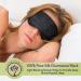100% Pure Mulberry Silk Black Charmeuse Eye Sleep Mask - Light Blocking Design Provides Deep Uninterrupted Healthy Sleep