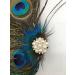 Peacock Feather Hair Clip - Retro Wedding Carnival Party Hairpin for Women and Girls - Buy Online on GoSupps.com