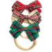 Beautiful Baby Bow knot Plaid Gingham Festival Occasion Party Birthday Hair Accessory Soft Elastic Headbands (3 Sets)