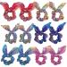 12 Pieces Hair Scrunchies Rabbit Bunny Ear Scrunchies Bow Scrunchies for Hair Bowknot Hair Ties Bowknot Ponytail Holders for Women Girls Kids.