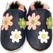 MiniFeet Premium Soft Leather Baby Shoes - Buy 4 Pairs, Get 1 Free! Navy Little Daisies - Toddler Shoes 0-6 Months to 4-5 Years - Buy Online on GoSupps.com
