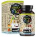 Natural Aid Daily Vegan for Kids - Vitamins with B12 + D3 + K2 + Omega3 + B6 + A + C + E + Calcium + Magnesium + Iron + Zink + Potassium + Jod + Sodium + Selen - 120 Capsules (4 month supply)))